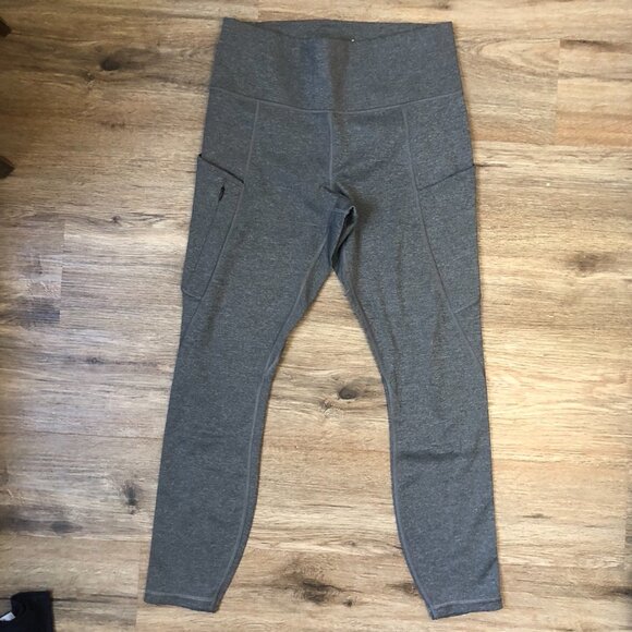 ATHLETA Gray Leggings Pull On Pants Women Ankle S Gym Yoga Training Stretch - Picture 2 of 8